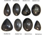  Cabochon Obsidian Curcubeu Mineral Natural - Oval - Picatura - 30-42 x 21-36 x 8-13 mm - 1 Buc