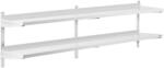 Royal Catering Raft de perete din oțel inoxidabil - 2 rafturi - 40 x 200 cm RCWR-2000.4 (RCWR-2000.4) Raft