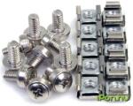 STARTECH CABSCREWM6 50 Pkg M6 Mounting Screws and Cage Nuts for Server Rack Cabinet (CABSCREWM6)