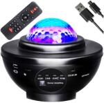 VIELLAN Hiegreen projektor típusú éjszakai lámpa - 3 az 1-ben, 21 fénymód, Bluetooth zenelejátszás, időzítő, VIELLAN, fekete (VIELLAN09)