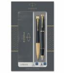 Parker Комплект писалка и химикалка Parker Urban Black GT, син цвят на писане, черен (2093381)