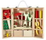 Teddies Lemn de scule cu accesorii într-o cutie de lemn (TD00850233) Set bricolaj copii