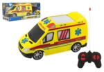 Teddies Mașină RC ambulanță plastic 20cm pentru telecomandă pe baterii cu lumină (TD00850487)