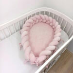 Fonott Elegance fonott babafészek - Púder rózsaszín (459393)