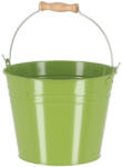 Esschert Design Cink kerti vödör, fa fogóval, 4, 5 literes, zöld (TR035-Z)