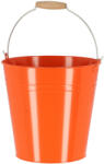 Esschert Design Cink kerti vödör, fa fogóval, 10, 75 literes, narancssárga (TR036-N)