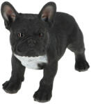 Esschert Design Álló francia bulldog polyresin szobor, fekete, kültéri és beltéri dekorációs kiegészítő (37000224-FEK)