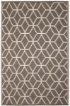 Esschert Design Geometria mintás kétoldalú kültéri szőnyeg, szürke és fehér, 121 x 180 cm (OC25)