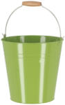 Esschert Design Cink kerti vödör, fa fogóval, 10, 75 literes, zöld (TR036-Z)
