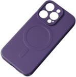 Hurtel MagSafe kompatibilis szilikon tok iPhone 15 Pro Max szilikon tok - lila