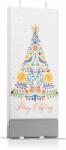 FLATYZ Holiday Merry Christmas Color Tree gyertya 6x15 cm
