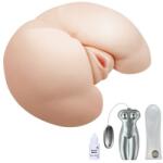 Baile Masturbator Vagin& Anus cu Vibratii, Incalzire, Voce Sexy, Material Realist TPE, Natural, 2.6 kg