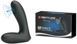 Pretty Love Stimulator Anal Archenemy 12 Moduri Vibratii, Silicon, USB, Negru, 12.1 cm