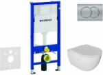 Geberit Duofix - Set pentru montare încastrată, toaletă Oudee și capac softclose, clapetă Delta01, crom mat SANI11CA1125 (SANI11CA1125)