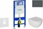 Geberit Duofix - Set pentru montare încastrată, toaletă Oudee și capac softclose, clapetă Sigma30, negru mat/negru SANI11CA5104 (SANI11CA5104)