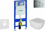 Geberit Duofix - Set pentru montare încastrată, toaletă Oudee și capac softclose, clapetă Sigma01, crom lucios SANI11CA1120 (SANI11CA1120)