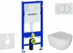 Geberit Duofix - Set pentru montare încastrată, toaletă Oudee și capac softclose, clapetă Delta01, alb alpin SANI11CA3116 (SANI11CA3116)