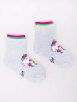  Yo! zokni 17/19 - szürke egyszarvú - babyshopkaposvar