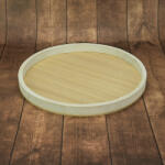  Fa tálca 35cm fehér/natúr