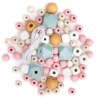  Perle de lemn colorate 80 buc (DPCGRKO)