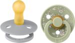 BIBS x LIBERTY - Set 2 suzete Colour Capel Latex, tetina rotunda, 6 luni+-Sage/Cloud