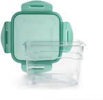 Ibili Caserola ermetica pentru alimente Ibili, plastic, patrat, transparent verde (IB-790415)