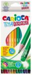 CARIOCA Creioane colorate cu radiera Carioca Tita Erasable 12 culori (APSKR132)
