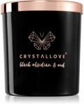 CRYSTALLOVE Crystalized Scented Candle Black Obsidian & Oud lumânare parfumată 220 g