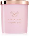 CRYSTALLOVE Crystalized Scented Candle Rose Quartz & Rose lumânare parfumată 220 g