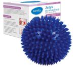 Sanity Minge Sanity Safe & Helpful, 2 in 1, pentru reabilitare si masaj, 10 cm, tip arici, Bleumarin (mingesanity10cm)