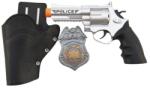 Teddies Pistol pliabil de poliție 20 cm într-o cutie cu ecuson din plastic (TD00850429)