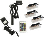 Furnitech Rejtett LED világítás faliszekrényhez - 4 fénypont + távirányító - RGB 16 szín