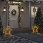 vidaXL karácsonyi csillag fénydekoráció cövekekkel 80 LED 60 cm (357725)