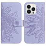  ART SUN FLOWER Husa portofel cu curea Apple i Phone 15 Pro violet