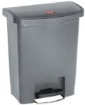 Rubbermaid Slim Jim Step On Front Step szemeteskuka, műanyag, 30 l, szürke