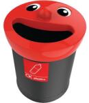 VEPA BINS Smiley Face szemetes, 52 l, műanyag hulladékhoz, fekete/piros