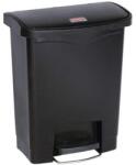 Rubbermaid Slim Jim Step On Front Step szemeteskuka, műanyag, 30 l, fekete