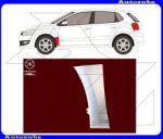 VW POLO 5 2014.05-2017.05 /6C/ Első sárvédő hátsó alsó rész bal (javítólemez) KLOKKERHOLM 9507335
