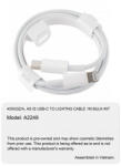 Apple A2249 USB-C to Lightning (8Pin) gyári adatkábel, 1m, tanúsítvánnyal
