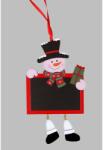 Yala Design Fa kopogtató üzenőtábla hóemberes akasztható karácsonyfadísz 455820 (455820/4870-A)