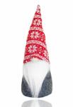 Yala Design Karácsonyi Orrmanó piros-fehér mintás sapkában 25cm-es (058162)