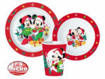 Mickey, Minnie Minnie és Mickey Karácsony mikrózható műanyag étkészlet