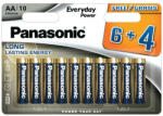 Panasonic AA/ceruza tartós alkáli elem 1, 5 V (10 db) (LR6EPS-10BW6-4F)