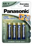 Panasonic AA/ceruza tartós alkáli elem 1, 5 V (6 db) (LR6EPS-6BP-4-2F)