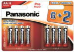 Panasonic AA/ceruza szuper tartós alkáli elem 1, 5 V (8 db) (LR6PPG-8BW-6-2F)