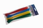  Kábelkötegelő készlet 200 x 3, 6 mm (piros-zöld-sárga-fehér) (100 db) (23884F) - szerszamplaza