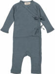 MarMar Salopeta din lana merinos cu model rib pentru bebelusi - Rula - Stormy Blue - MarMar