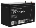 Green Cell Acumulator Plumb Acid 12V 7.2Ah VRLA AGM Baterie Gel (AGM05)