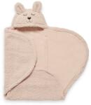Jollein Pătură de înfășat din polar Iepuraș 100x105 cm Pale Pink Jollein (FBB0255)