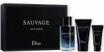 Dior Christian Dior Sauvage Set cadou, Apa parfumata 60ml + Gel de dus 50ml + Crema hidratanta pentru fata si barba 20ml, Bărbați